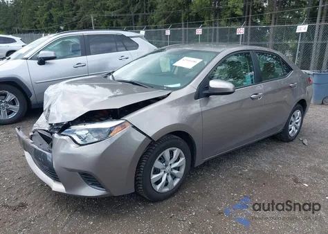 2016 Toyota Corolla Le из США, поврежденный, VIN 5YFBURHE3GP421342